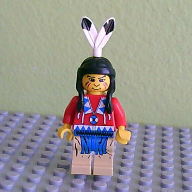 LEGO Minifigure-Indian Red Shirt-Western / Indians-WW022-Creative Brick Builders